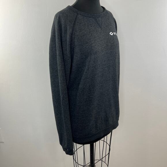 MARINE LAYER Black Top Fleece Lined Round Neck Raglan Sleeve Classic Sz Large L - Picture 4 of 9